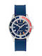 Nautica Pacific Beach Flags Watch Battery with Blue Rubber Strap