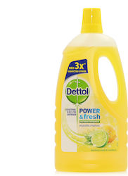 Dettol Power & Fresh Cleaning Liquid for Floor Disinfectant Λεμόνι 1lt