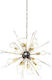 Kare Design Crystal Bomb Brass Pendant Chandelier with Crystals for 18 Bulbs E27 Bronze