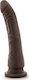 Dr. Skin Basic Ρεαλιστικό Dildo με Βεντούζα Chocolate 22cm