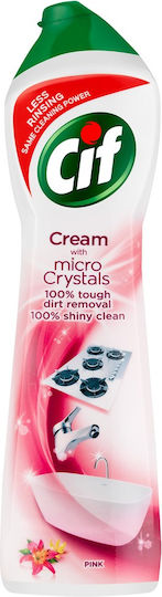 Cif Κρέμα Καθαρισμού Γενικής Χρήσης with Micro Crystals Pink Flower 500ml