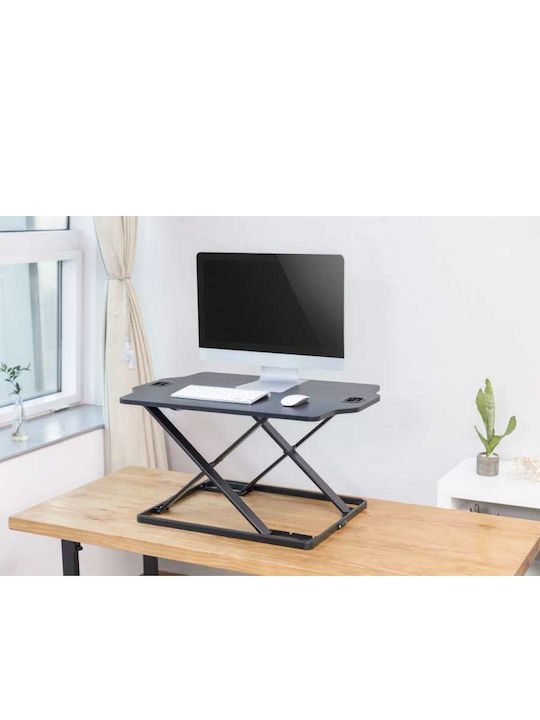 Gaming Office Ergonomic Standing SD-1 Wooden Black with Metal Legs & Adjustable Height 79.5x54x40.7cm