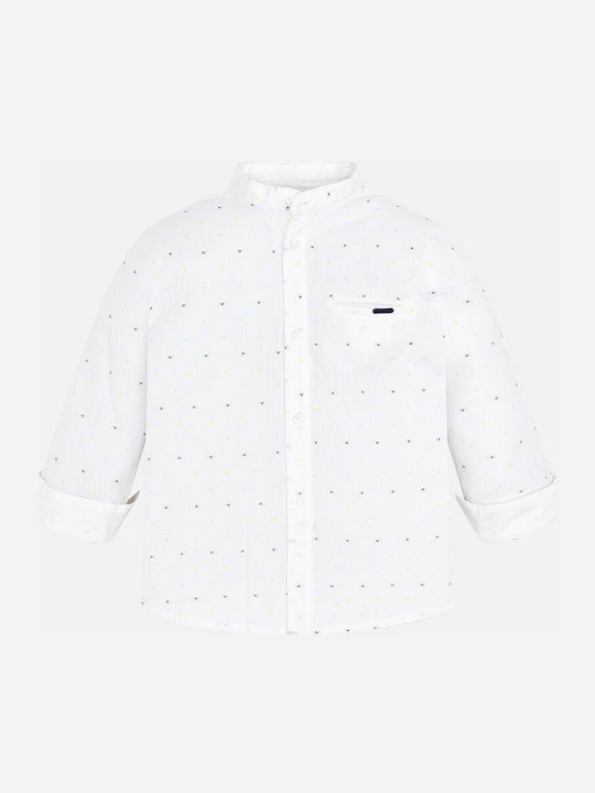 Mayoral Kids Polka Dot Shirt White