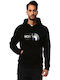 The North Face Men's Sweatshirt with Hood and Pockets Black