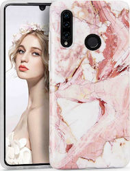 Wozinsky Marble Back Cover Σιλικόνης Ροζ (Huawe...