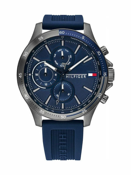Tommy Hilfiger Bank Ρολόι Μπαταρίας με Καουτσούκ Λουράκι