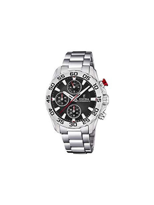 Festina Junior Collection Watch Chronograph Battery with Silver Metal Bracelet