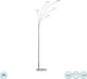 Trio Lighting Rennes LED Floor Lamp H190xW90cm. with Warm White Light 350lm Silver