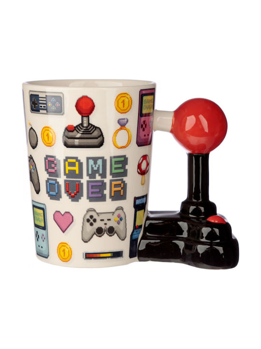 Puckator Game Over - Joystick Ceramic Cup Multicolour 355ml