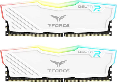 TeamGroup T-Force Delta RGB 16GB DDR4 RAM με 2 Modules (2x8GB) και Ταχύτητα 3200 για Desktop