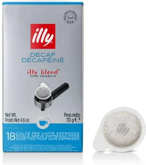 Illy Κάψουλες Espresso Decaffeinato Decaffeine Συμβατές με Μηχανή E.S.E. Pod 18caps