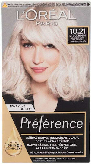 L'Oreal Paris Preference Βαφή Μαλλιών 10.21 Stockholm