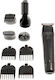 Juro-Pro Professionelles Set Wiederaufladbar Haarschneidemaschine Schwarz PR-1908