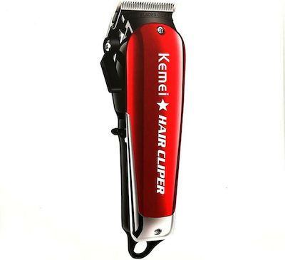 Kemei Professional Rechargeable Hair Clipper Red KM-2609