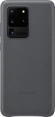 Samsung Leather Cover Leather Back Cover Gray (Galaxy S20 Ultra)