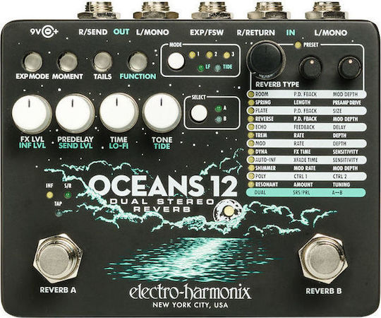 Electro-Harmonix Oceans 12 Pedale Wirkung Nachhall E-Gitarre und E-Bass