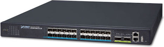 Planet XGS-5240-24X2QR Управление на L2 Switch с 4 Портове Гигабитови (10Gbps) Ethernet и 24 SFP Портове