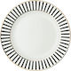 Dutch Rose Dessert Plate Stripe Plate Desert made of Porcelain Gold with Diameter 18cm