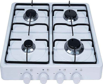 Calfer Gas Liquid Gas Countertop with 4 Burners White