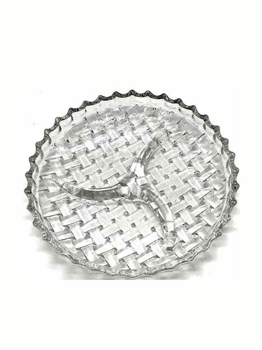 Homestyle Glas Ordnungshüter 3 Schlitze Transparent Ø22cm 1Stück