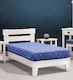 Kalimnos Bed Single Wooden for Mattress 90x190cm Colour Choice Option