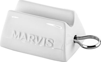 Marvis Toothpaste Dispenser Πρέσα Οδοντόκρεμας Κεραμική Λευκή