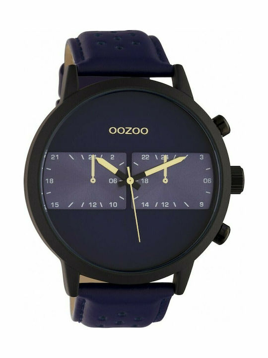 Oozoo Timepieces Men's Watch 50mm Battery with Blue Leather Strap