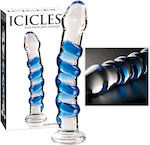 Pipedream Icicles No 5 Glass Dildo Clear / Blue 18cm