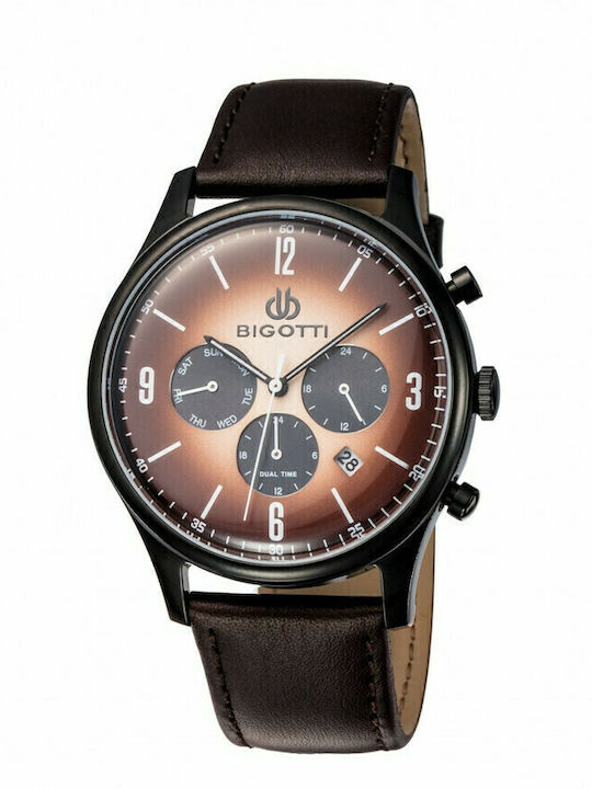 Bigotti Milano Watch Battery with Leather Strap