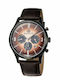 Bigotti Milano Men's Watch 43mm Battery with Brown Leather Strap