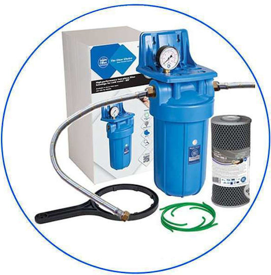 Aqua Filter FH10Bx-WB Wasserfiltrationssystem Zentrale Versorgung / Unter der Spüle Durchmesser ½" mit Ersatzfilter Aqua-Filter FCCBL-S10BB 10μm