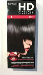 Farcom HD Color Set Hair Dye 1 Black 60ml