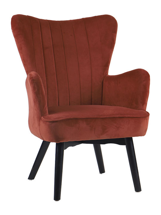 Bella Velvet Armchair Red 67x72x96cm
