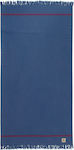 Greenwich Polo Club 3520 Beach Towel Cotton Blue with Fringes 170x80cm.