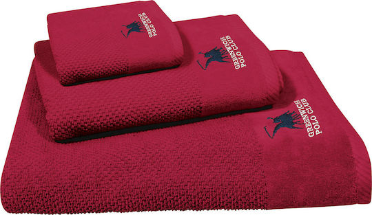 Greenwich Polo Club Σετ Πετσέτες Μπάνιου 3τμχ 2540 Κόκκινο Βάρους 600gr/m²