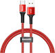 Baseus Braided USB 2.0 to micro USB Cable Κόκκι...