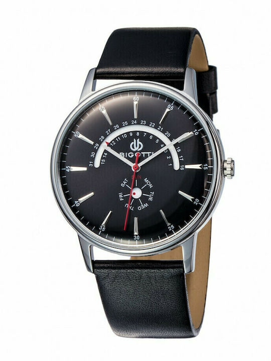 Bigotti Milano Watch Battery with Leather Strap Bigotti Milano Watch Battery with Leather Strap
