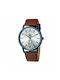 Bigotti Milano Watch Battery with Brown Leather Strap BG0149-5