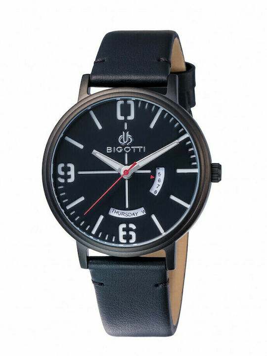 Bigotti Milano Watch Battery with Leather Strap
