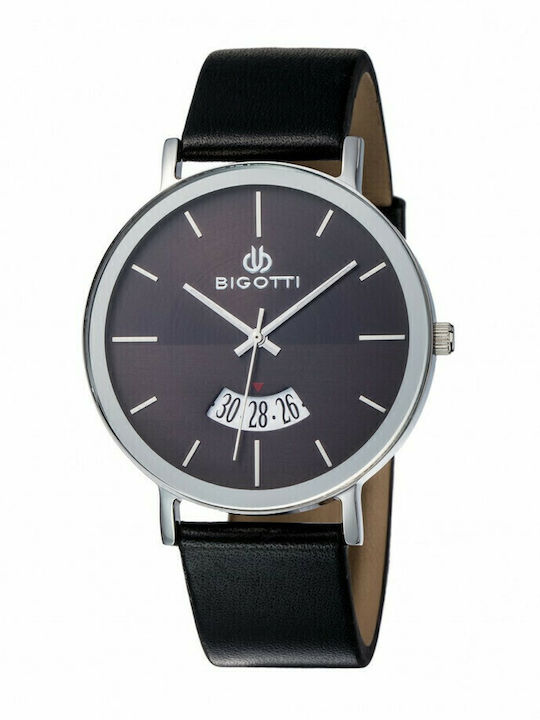 Bigotti Milano Watch Battery with Leather Strap