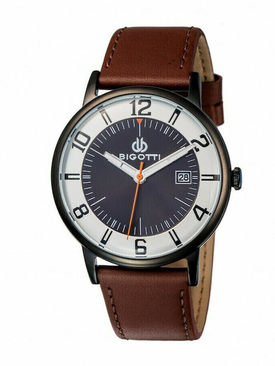 Bigotti Milano Watch Battery with Leather Strap