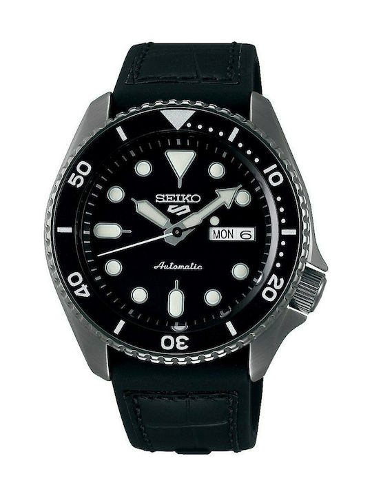 Seiko 5 Sports Ρολόι Αυτόματο με Δερμάτινο Λουράκι