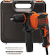 Black & Decker Impact Drill 710W with Case and with 2x drills 6mm & 2x drills 8mm