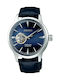 Seiko Presage Basic Line Herrenuhr 40.5mm Automatisch mit Blau Lederarmband