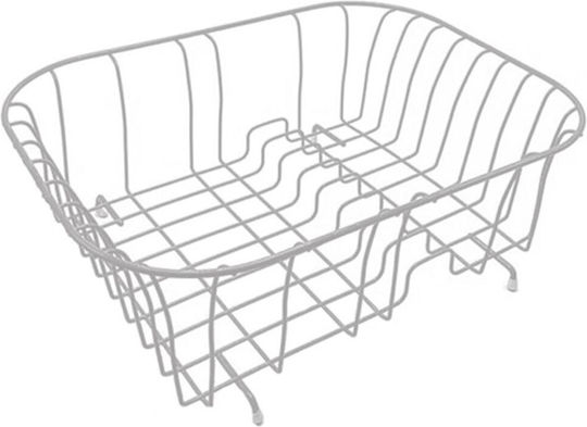 Homestyle Sită Pentru Chiuvetă Metalică Albă 39.5x30x14.5cm