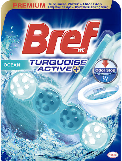 Bref Power Active Bloc Toaletă cu aromă de Turcoaz 4x50gr