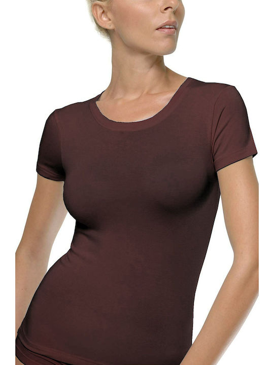 Women's Short Sleeve T-Shirt Brown