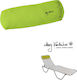 Woodwell Sunbed Cushion with Backrest Valentine Roll Green 39x15cm