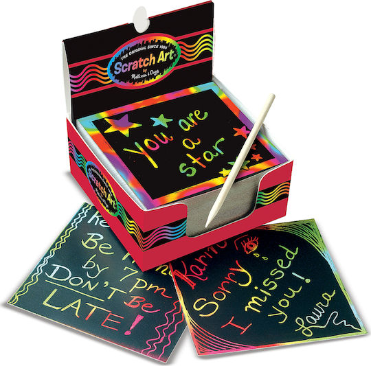 Melissa & Doug Ζωγραφική Scratch Art Box of Rainbow Mini Notes