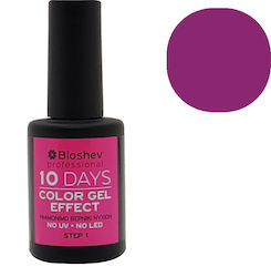 Bioshev Professional 10 Days Color Gel Effect Gloss Βερνίκι Νυχιών Μακράς Διαρκείας Φούξια 072 11ml